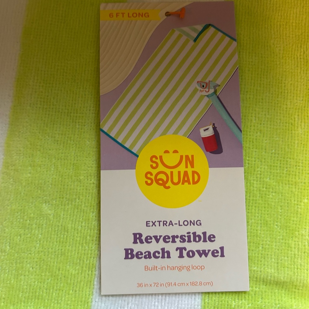 #2 - Sun Squad Reversible Beach Towel - Yellow